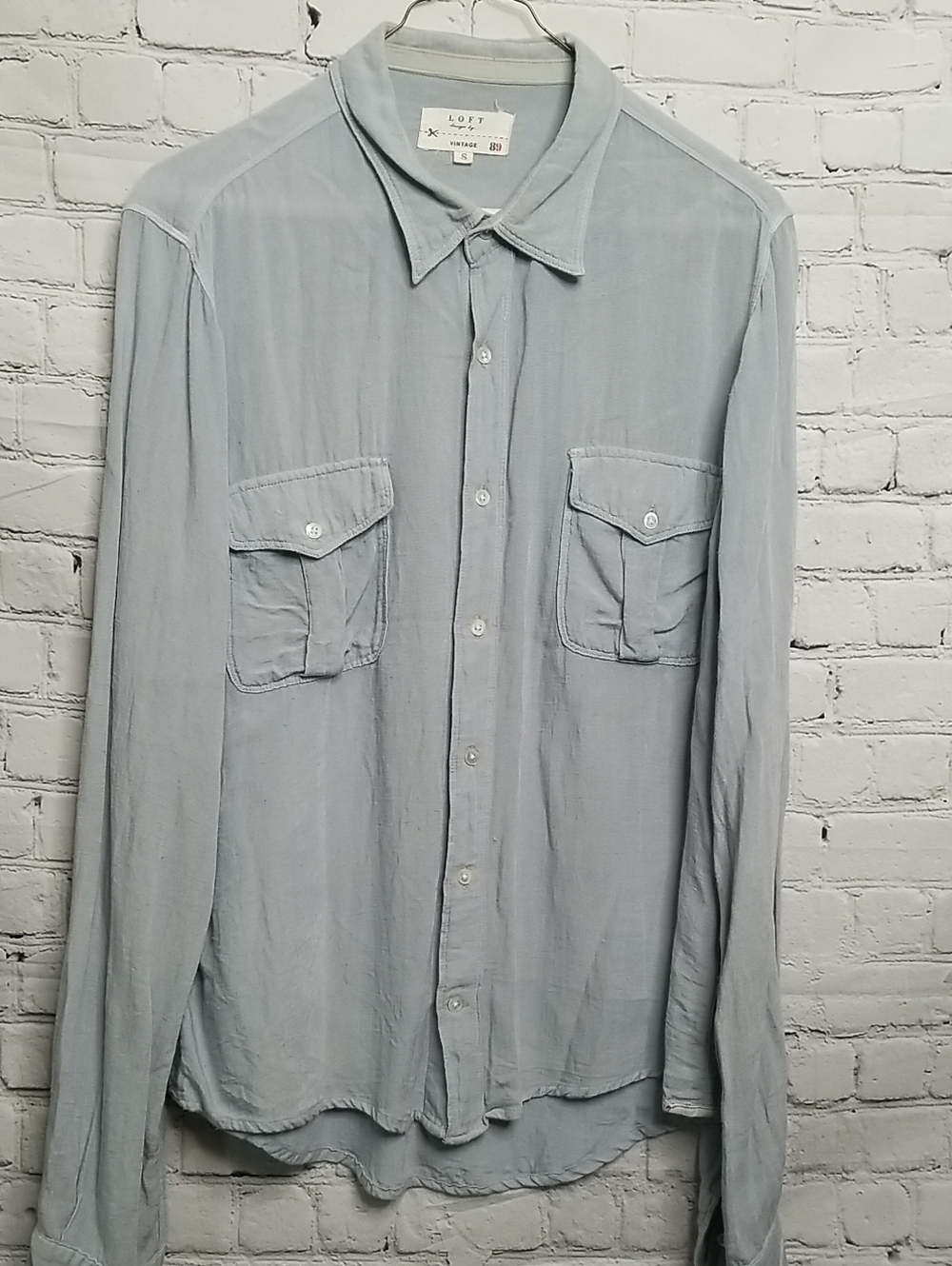 LOFT mens vintage shirt size Small 2 Pockets EUC